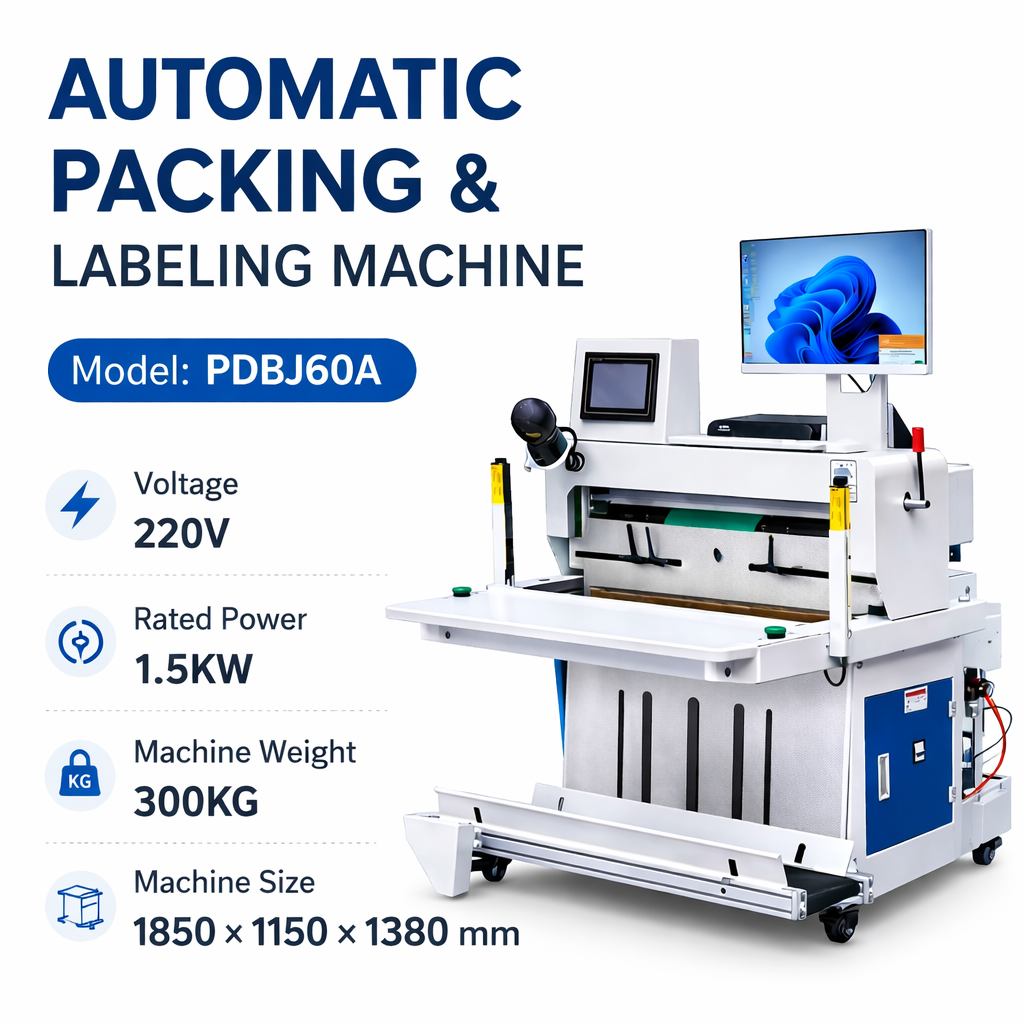 Automatic Bagging Machine for E-commerce – High Speed Roll Bag Sealing, Labeling & Parcel Packaging System for Fulfillment Centers